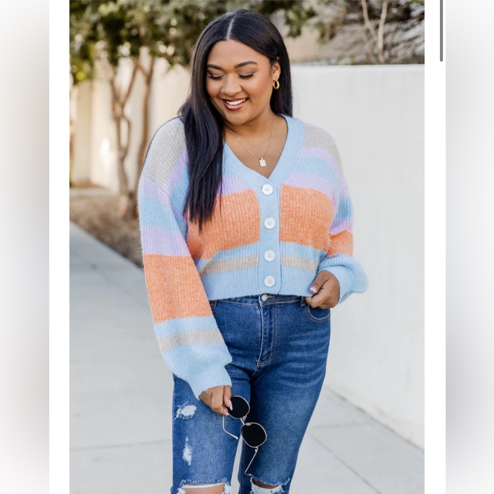 Krista Horton Pink Lily Collab Cardigan